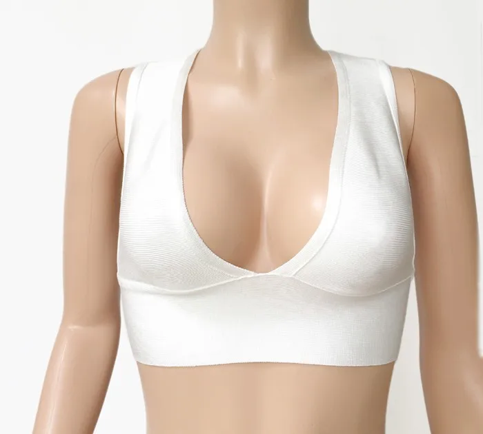 2018 женский эластичный сексуальный бандажный Топ Ким Кардашьян на спине сплошной