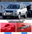 Хромированная крышка ручки для Toyota RAV4 2001 - 2005 XA20, набор отделки 2002 2003 2004 RAV 4, автомобильные аксессуары, наклейки, стайлинг автомобиля