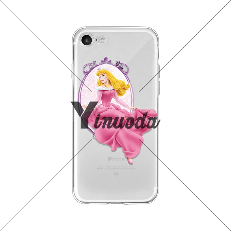 Роскошный Гибридный чехол для телефона Yinuoda Sleeping beauty Aurora Princess iPhone 8 7 6 6S Plus X XS max 10 5