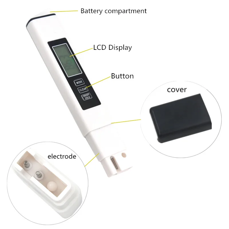 Цифровой измеритель температуры TDS EC ручное измерение качества воды для