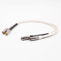 pair qed signature occ copper silver plated wbt rca plug hifi rca cable interconnect audio cable