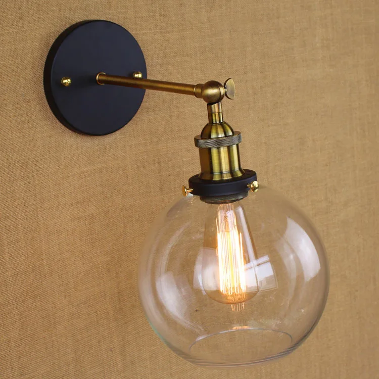 Винтажный промышленный светильник в американском стиле бра лофт кантри ретро 60