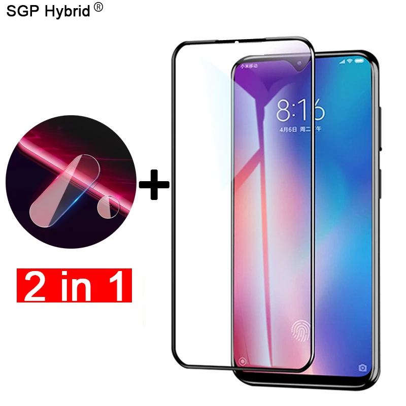 Защитное стекло 2 в 1 для Xiaomi Mi 9T Pro закаленное защиты экрана объектива камеры