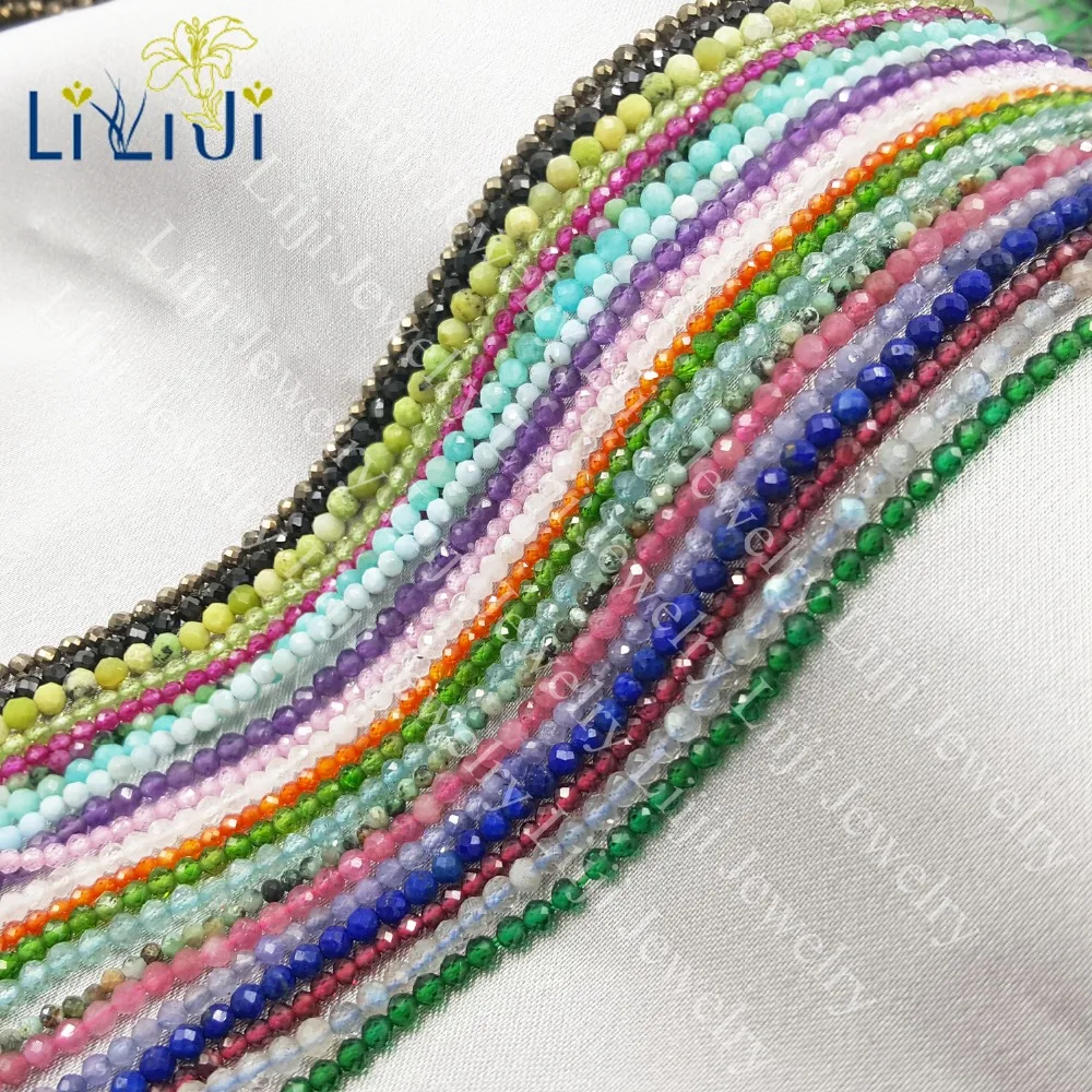 Натуральные шпинели LiiJi, аметисты, турмалины, танзаниты, ларимары, Лапис и т. Д. Полудрагоценные каменные крошечные Бусины 2-2,5 мм 38 см/прядь