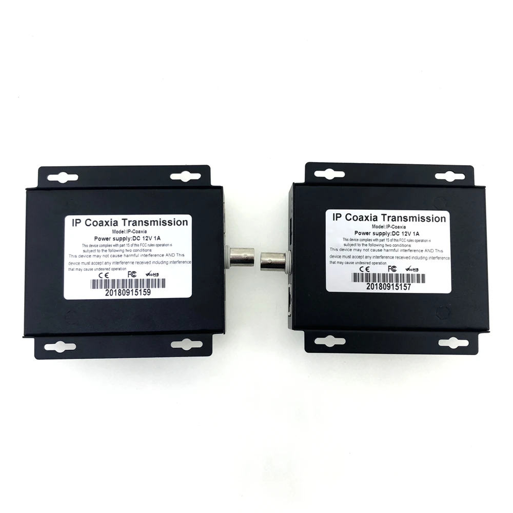 1 пара 10/100 м ip передача Coaxia BNC в порт rj45 IP удлинитель CCTV HD видео EOC Ethernet 2