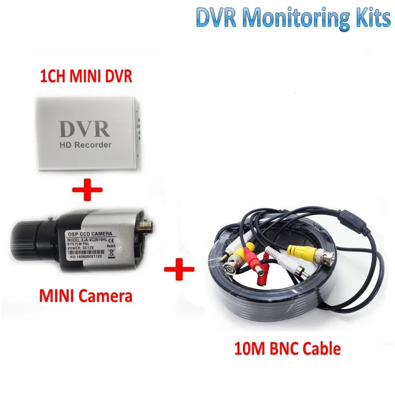 Комплекты для мониторинга DVR (1ch mini dvr + camera 10M BNC Cable) специальные объективы