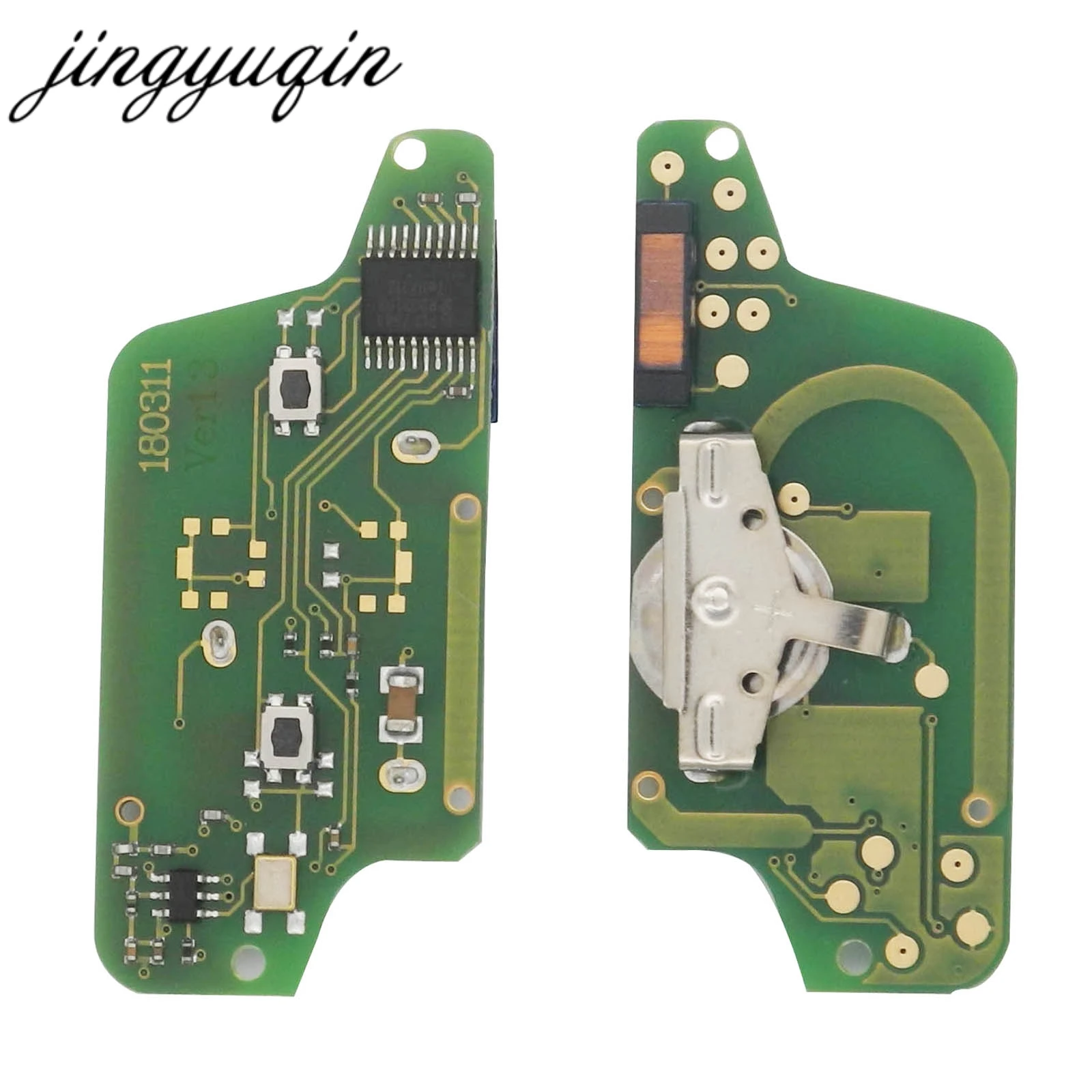 Jingyuqin CE0523 спросить 433 МГц ID46 PCF7941 для Citroen C2 C3 C4 C5 Berlingo Picasso 2 кнопки автомобиля