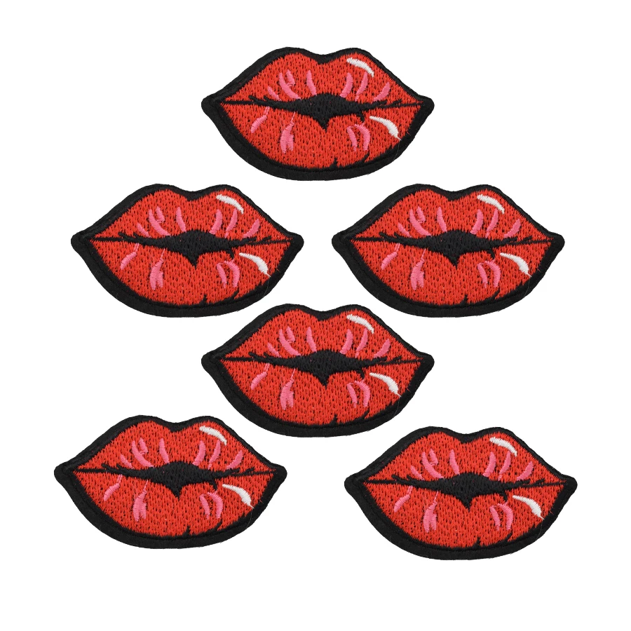 10 шт. нашивки во французском стиле с надписью kiss для одежды аппликация вышивкой