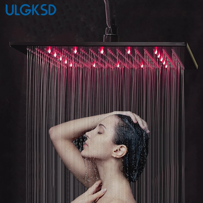 Ulgksd Ванная комната Насадки для душа 16 ''тосканская бронза/хром/матовый Никель набор для душа для ванной головки для душа Para Ванная комната