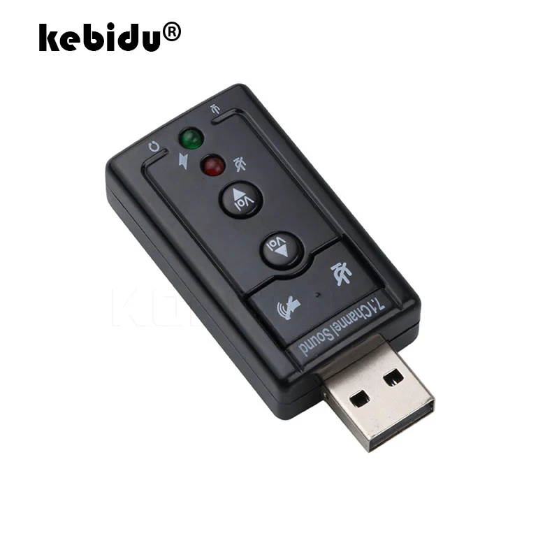 Kebidu 5 шт. 7 1 канальный USB Аудио гарнитура микрофон 3 мм разъем конвертер для