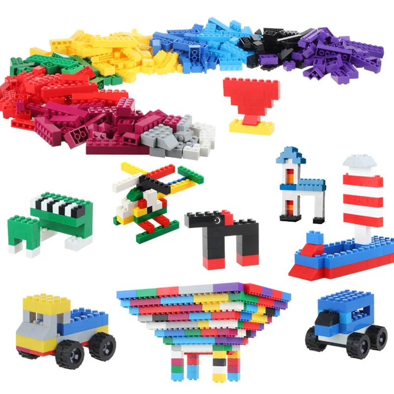 500 шт маленькие строительные блоки Красочные DIY цифровые игрушки животных для