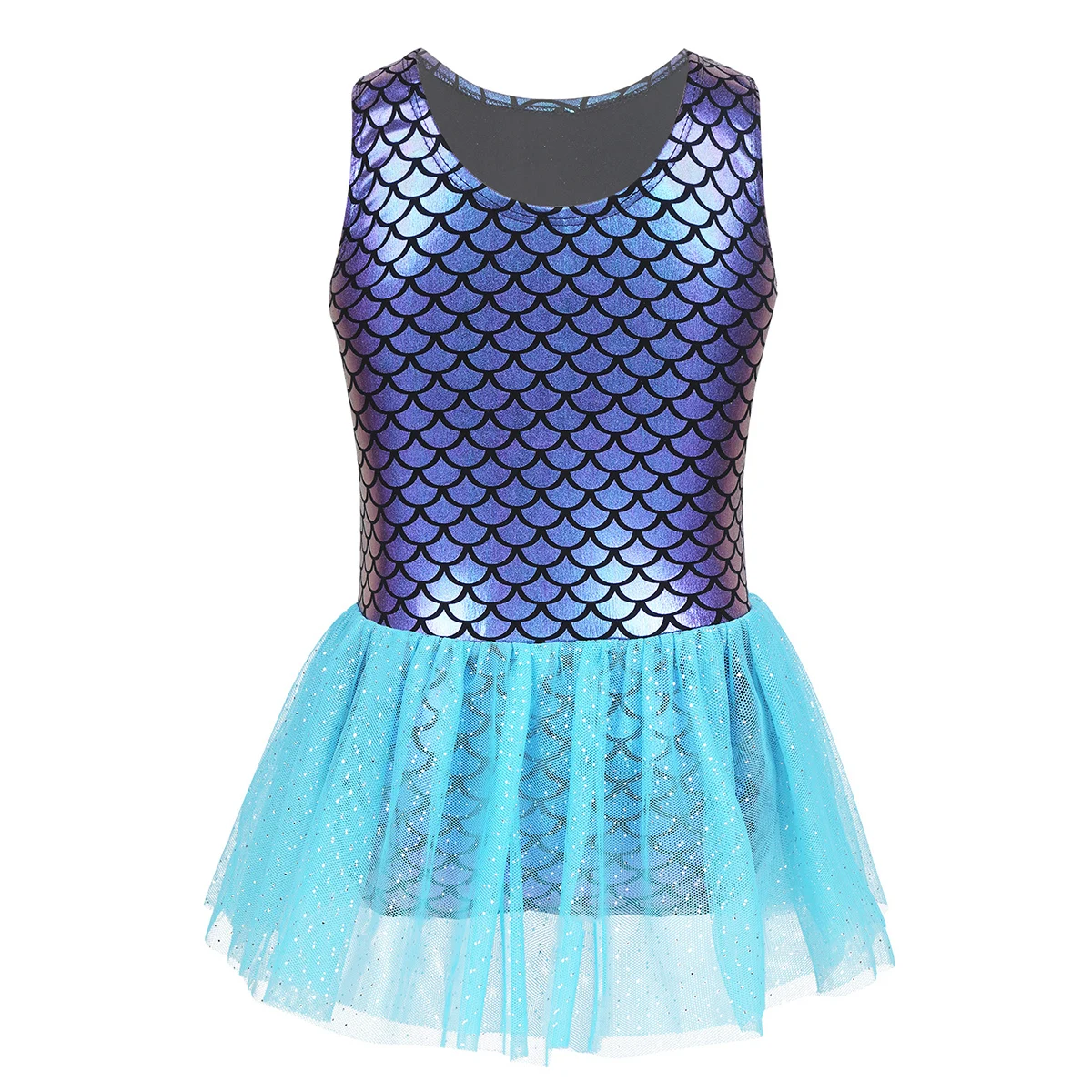 Платье Русалочки для маленьких девочек балетное платье-пачка без рукавов