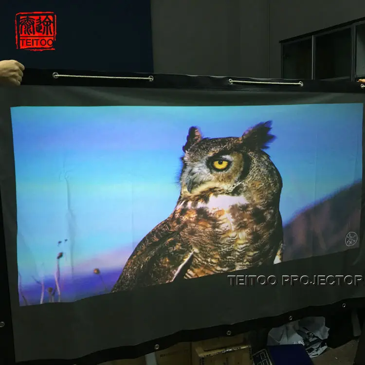 Настенный проектор для домашнего кинотеатра 300 дюймов (25 футов) 16:9 ПВХ задний