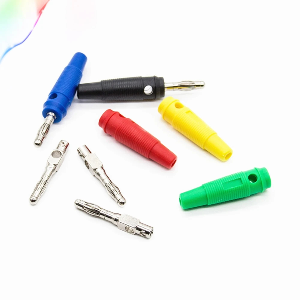 Вилки 4 мм посеребренный провод для музыкального динамика штырьковые разъемы