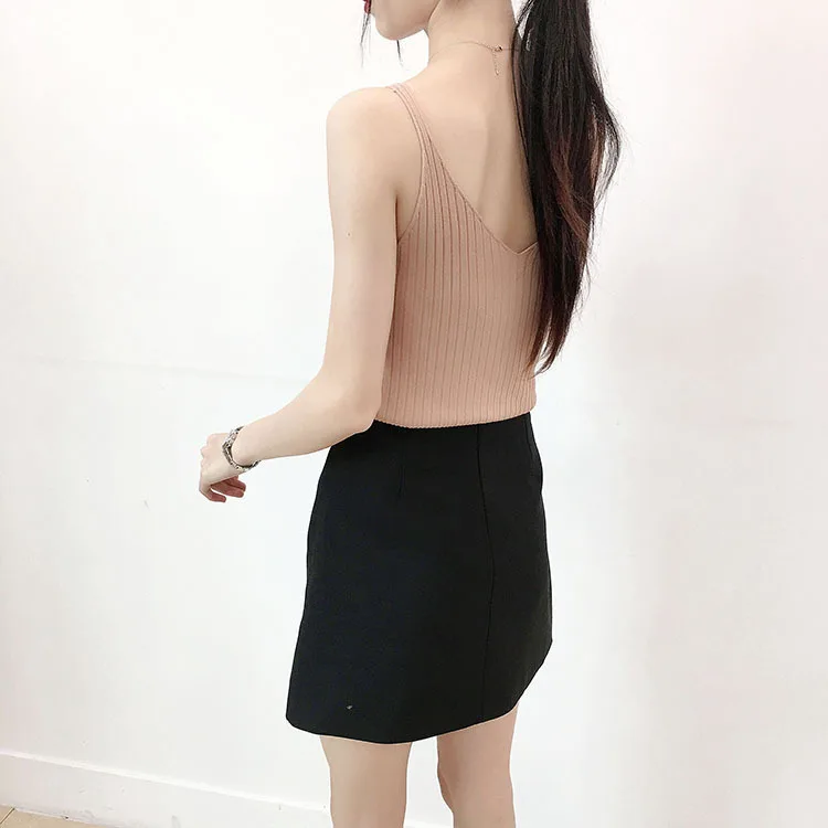 Лето 2019 Новые вязаные кофты и майки без рукавов из вискозы жилет | Женская одежда