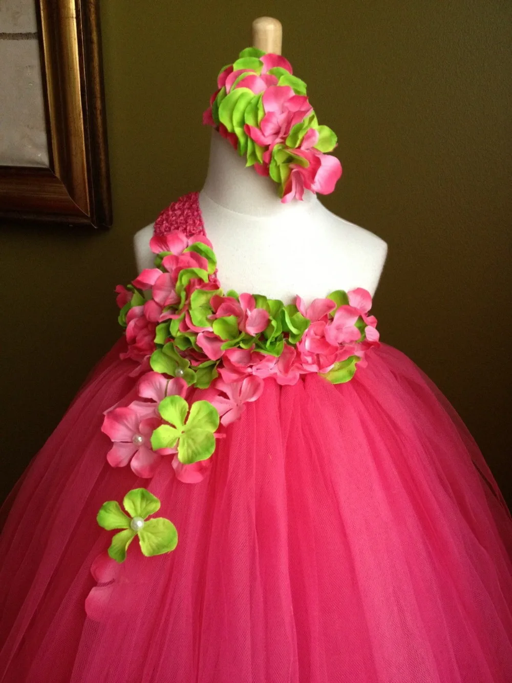 Длинное платье-пачка с перьями павлина для маленьких девочек детское Пышное