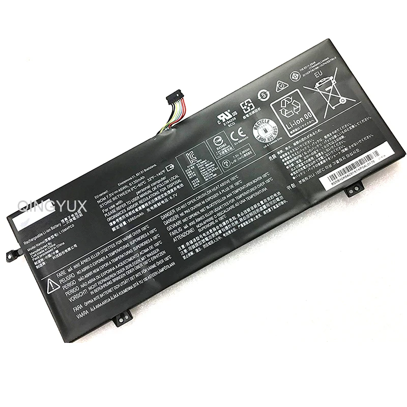 QINGYUX Новый 7 5 V 46Wh 6135mAh L15M4PC0 Аккумулятор для ноутбука lenovo ideapad 710S-13ISK серии |