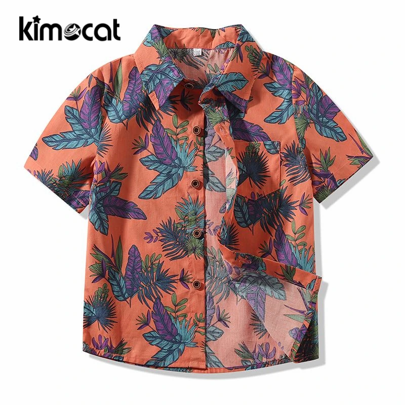 Kimocat Summer Baby Boy Clothes Short Sleeve Infant Top 2pcs Shorts Casual Outfits Beach Style Boys Clothing Set |
