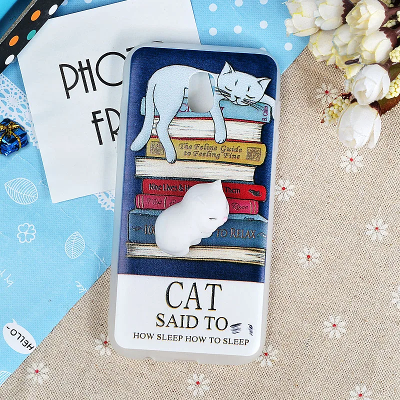 Cartoon Phone Case For Samsung Galaxy A3 A5 J3 J5 J7 2017 J330 J530 J730 EU Version Cute 3D Squishy Soft Silicone Back Covers |