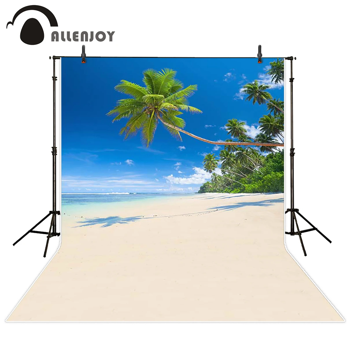 Фон для фотосъемки Allenjoy с изображением летней поездки островка леса кокосового