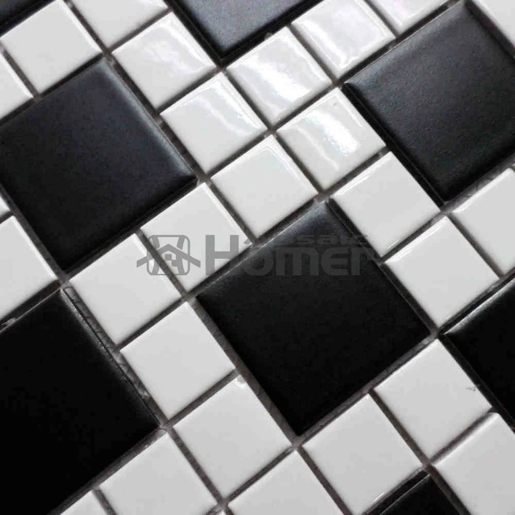 Бесплатная Доставка! Плитка керамическая черно-белая плитка Мозаичная для кухни
