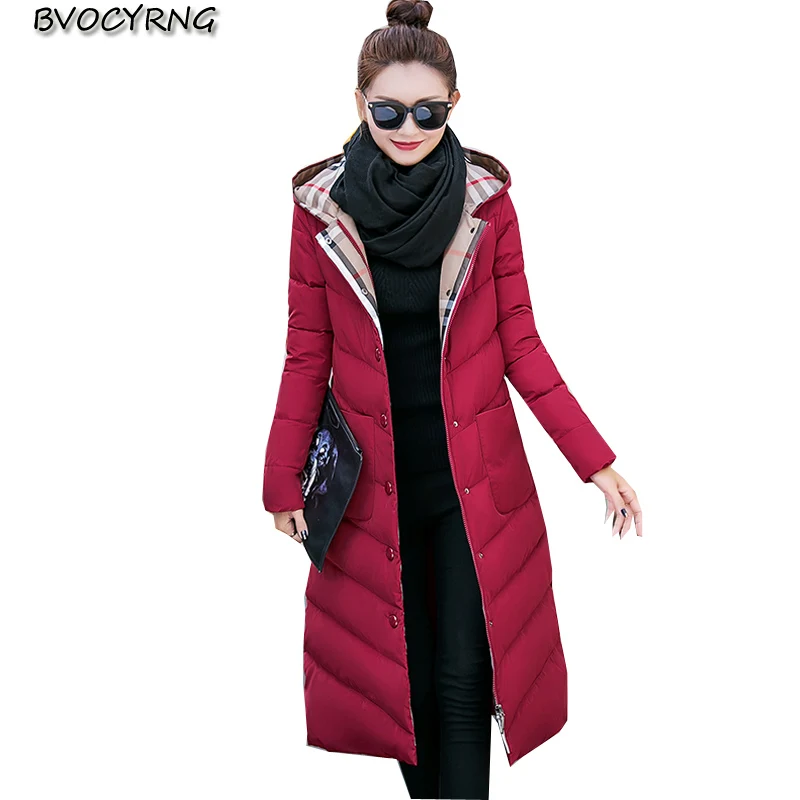 Новинка зимнее Европейское длинное стильное пальто большого размера для женщин