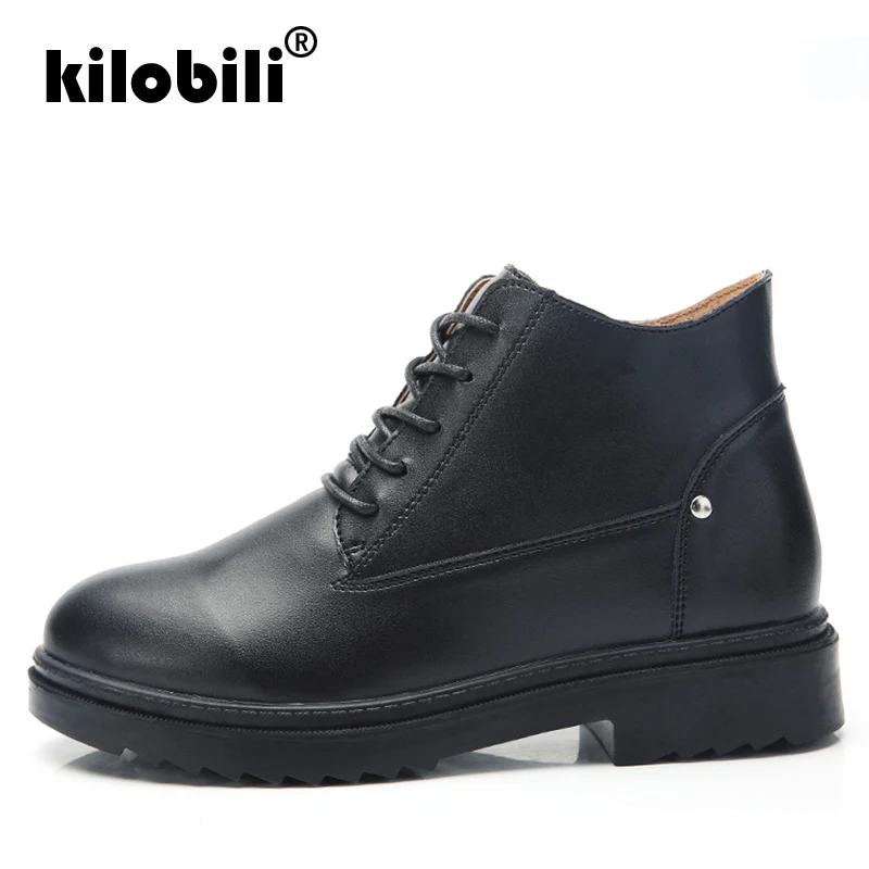 Kilobili/2018 г. Осенне-зимние женские ботильоны ботинки до середины икры из