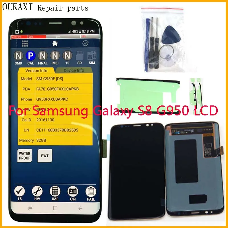 AMOLED S8 ЖК дисплей для SAMSUNG Galaxy G950 G950F сенсорный экран запасные части с дефектом