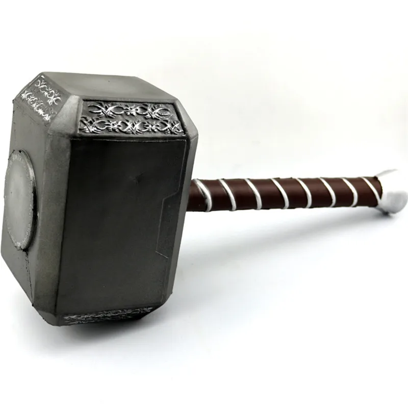 as photo 1:1 Тип Мстители эндшпиль Тор молот Капитан Америка Косплей Mjolnir Marvel супергерой оружие PU материал реквизит 44 см - Цвет: as photo