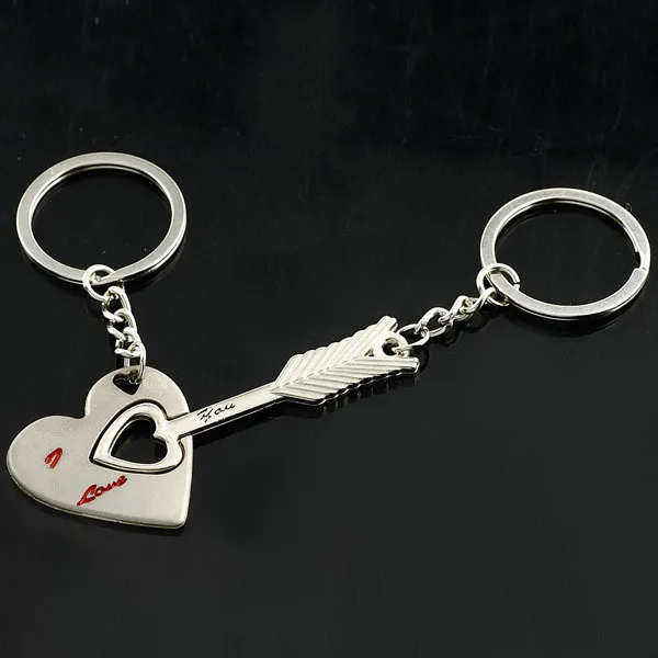 2pcs Cupid Arrow Couple Cheap key chains rings Lovers Pendant Key Ring KeyChains Alloy KeyChain Wholesale | Украшения и