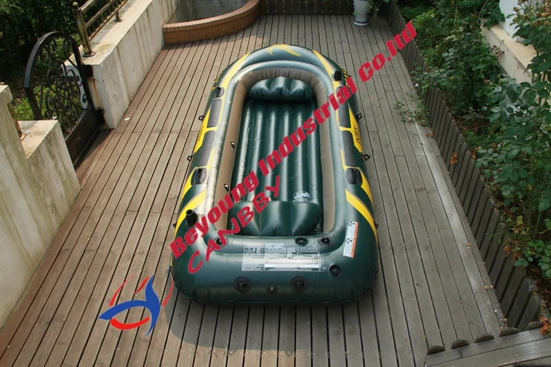 Intex Seahawk 4 человек Пластиковая надувная резиновая лодка для рыбалки, чертёжный каяк