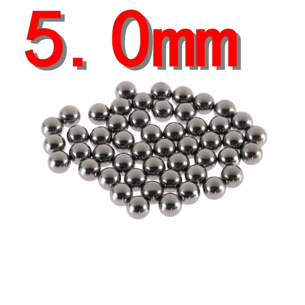 5mm 50 шт. прочный углеродистый стальной шар для велосипеда, запасные части 4 мм 5 мм 6 мм 8 мм 9 мм 10 мм стальной шариковый подшипник для велосипеда, горячая распродажа - Цвет: 5mm