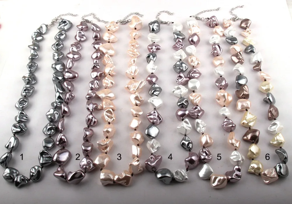 Модные богемные ювелирные изделия нерегулярные большие жемчужные ожерелья для