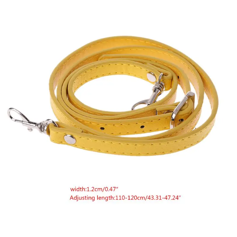 

120cm PU Leather Shoulder Bag Handle DIY Purse Strap Handbags Belts Strap Bags Accessory Silver/Gold Lock 26 color Available