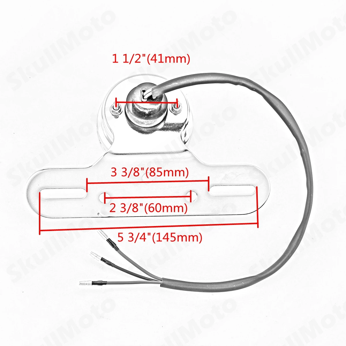 

Black Side Mount Motorcycle Brake Tail Light Red License Plate Bracket For Harley Honda Suzuki Chopper Bobber Bikes SV650