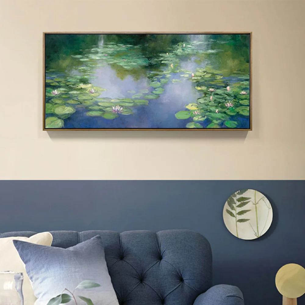 Клода монета ВОДНЫЕ ЛИЛИИ 1906 напечатаны холст живопись художественная Цифровая