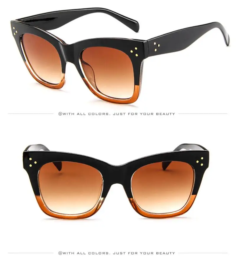C8BlackBrown DCM модные квадратные леопардовые солнцезащитные очки, винтажные женские брендовые дизайнерские очки с пластиковой оправой, женские солнцезащитные очки Oculos De Sol Feminino UV400 - Цвет линз: C8BlackBrown