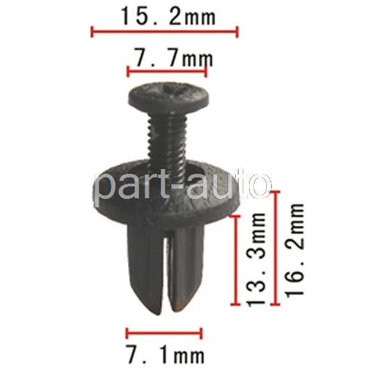 

50 Nylon OEM for Honda Pillar Garnish Side And Trunk Lining Retainer Clip 15x13x7mm 91550-SH3-003 91550SH3003