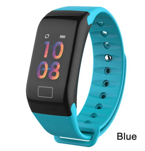 Синий F1 Plus умный Браслет цветной экран Smartband IP67 водонепроницаемый браслет спортивный фитнес-трекер монитор сердечного ритма трекер сна - Цвет: Синий