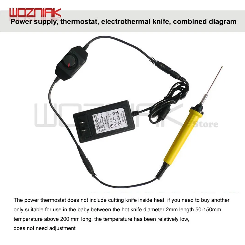 Wozniak DIY Multi-function Foam Electrothermal Knife KT Plate Cutter knifes Slotting Punch Separate 110v- 220v Thermostat