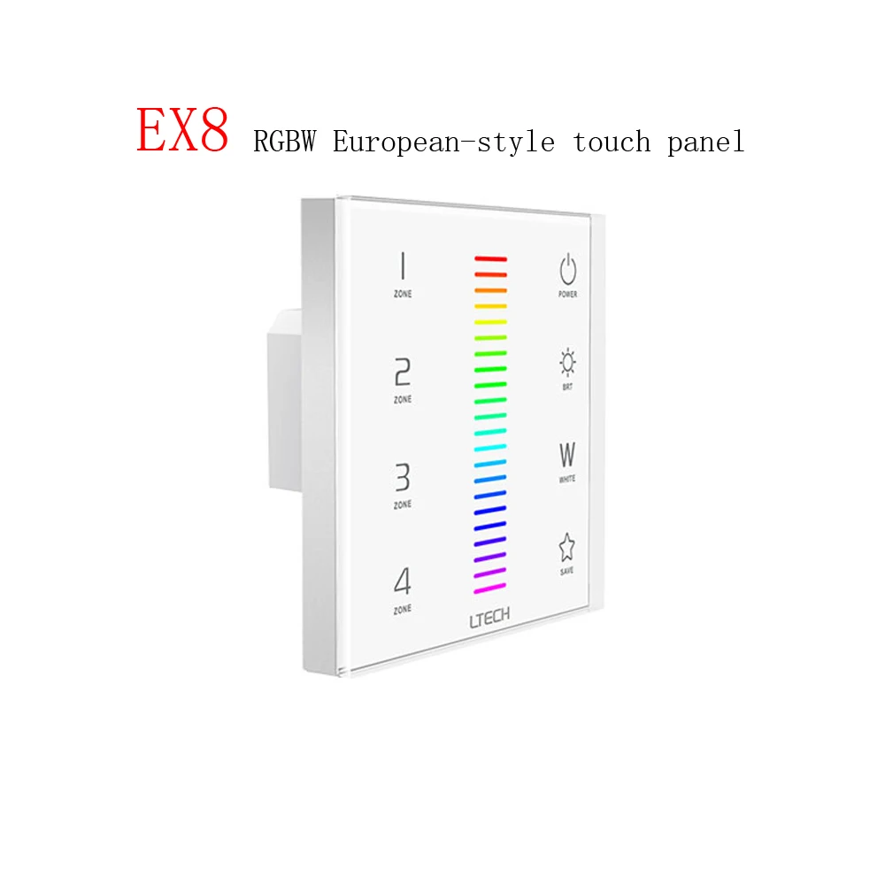 LTECH EX5 EX6 EX7 EX7S EX8 EX8S выключатели со светодиодным индикатором 4 зоны мультисенсорная