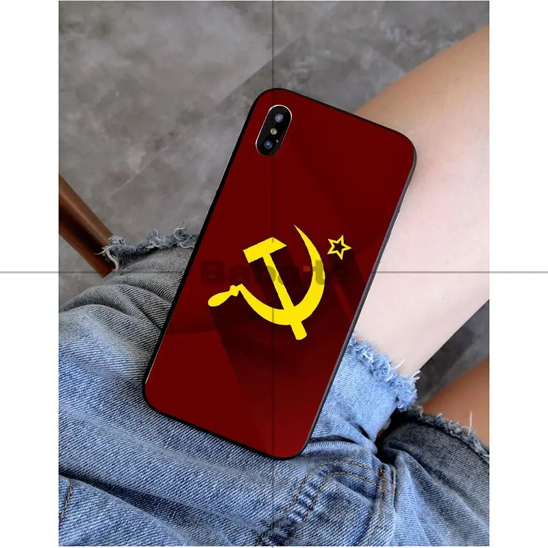 Babaite красный флаг СССР гранж черный мягкий силиконовый чехол для телефона для iPhone 6S 6plus 7plus 8 8Plus X Xs MAX 5 5S XR