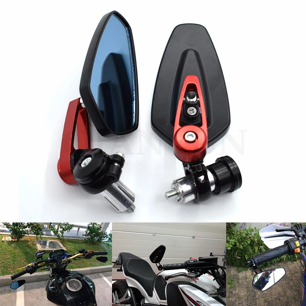 universal Motorcycle Bar End rearview Mirrors 22mm 7/8