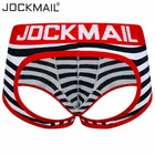 Трусы-боксеры JOCKMAIL мужские, пикантное нижнее белье без дна, стринги, шорты-танга, с открытой спиной, с открытой промежностью
