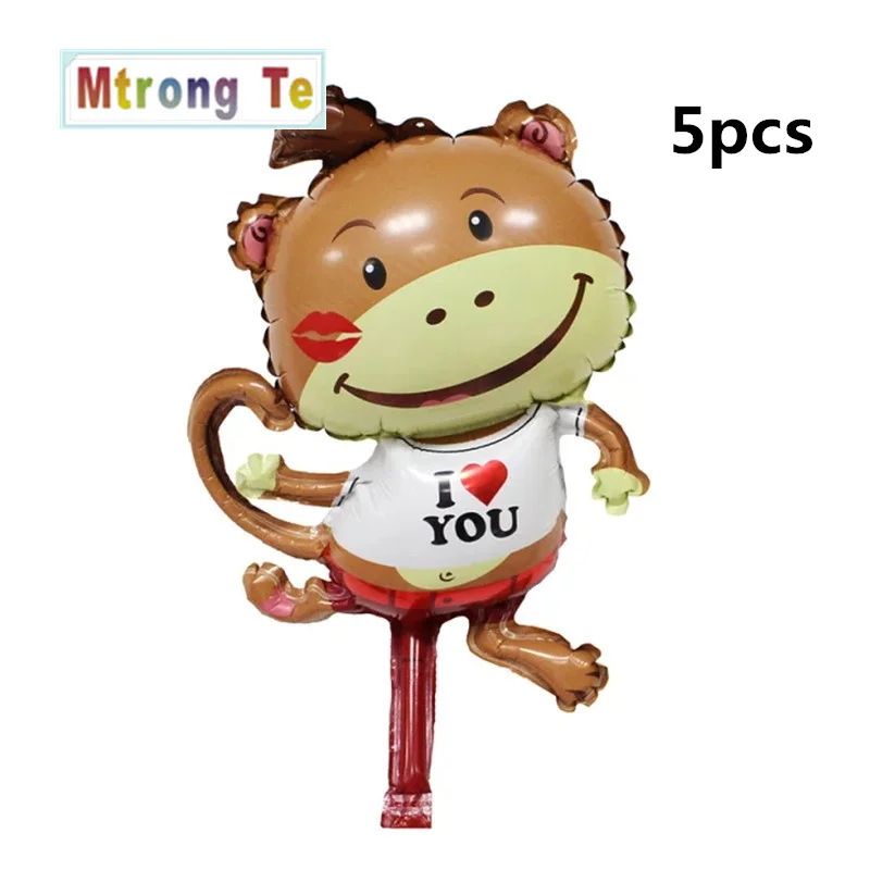 5pcs mini 1 шт. большой гигантский зеленый пальмовый кокосовый воздушный шар в форме дерева гелий Мини обезьяна для золотой Гавайский пляж тропический День рождения воздушные шары - Цвет: 5pcs mini