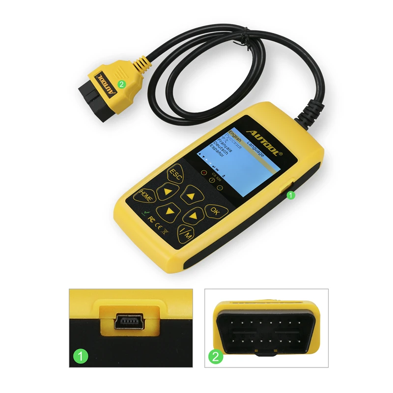 AUTOOL CS520 OBD2 EOBD CAN-BUS код читателя оперативные данные автомобильной считыватель кода