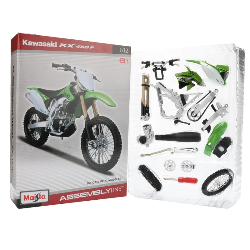 Maisto 1:12 собранная модель мотоциклетная игрушка сплав пластик KX450F пересеченной местности мотоцикл строительные наборы детские игрушки