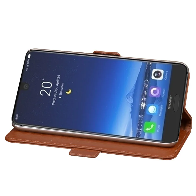 RYKKZ откидной чехол из натуральной кожи для Sharp Aquos S2 защитный чехол-подставка