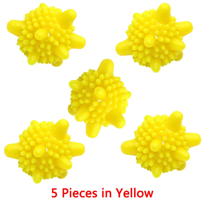 Yellow 5 шт./лот магический шарик для белья для бытовой уборки стиральной машины умягчитель одежды в форме морской звезды твердые шарики для чистки - Цвет: Yellow