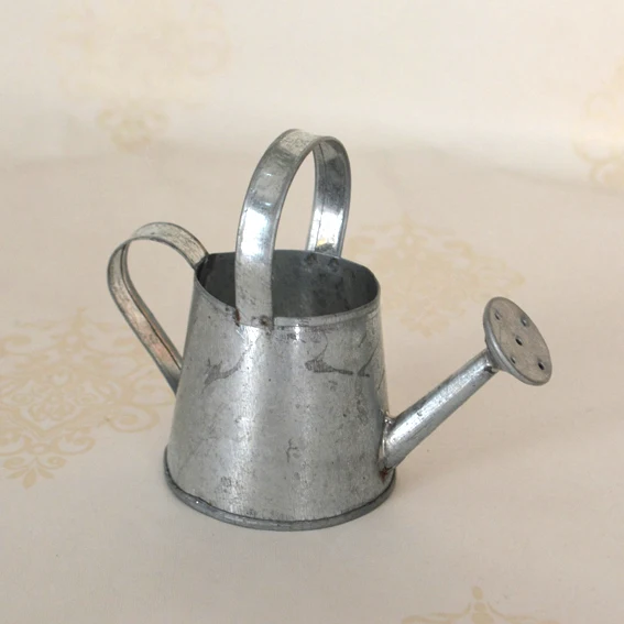 Watering pot Миниатюрный винтажный Металлический горшок для полива молока, ваза, мини-ведро, органайзер для хранения, свадьба, Рождество, украшение для дома, сада - Цвет: Watering pot